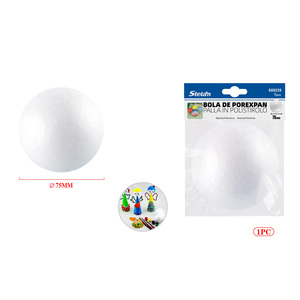 1 pezzo 75mm rotondo Polyfoam artigianato palla per l'artigianato e decorazioni - Product Image 1