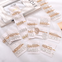 INS Nouveauté CHENGHE Accessoires Cheveux : Barrettes à Lettres en Strass et Épingles à Cheveux Personnalisées pour Filles