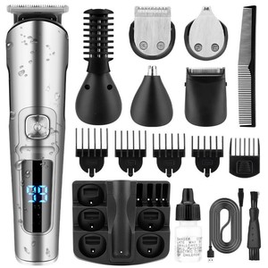 Tondeuse à cheveux 6 en 1 professionnelle rechargeable <span class=keywords><strong>pour</strong></span> hommes, tondeuse à cheveux <span class=keywords><strong>pour</strong></span> la maison, <span class=keywords><strong>coupe</strong></span> de cheveux <span class=keywords><strong>pour</strong></span> le visage, la barbe, le corps, le <span class=keywords><strong>nez</strong></span>, les <span class=keywords><strong>oreilles</strong></span> - Product Image 2