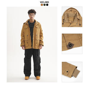 <span class=keywords><strong>Veste</strong></span> <span class=keywords><strong>de</strong></span> <span class=keywords><strong>travail</strong></span> vintage en coton épais avec plusieurs poches, vestes décontractées pour hommes pour le <span class=keywords><strong>travail</strong></span> en extérieur et le streetwear urbain - Product Image 4