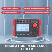 Testeur numérique de résistance d'isolement, mégohmmètre 100GOhm 2500V Max 4 tensions AC DC 1000V 500 données USB