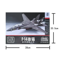 Modèles réduits de chasseurs F-14 Tomcat multi-usages de la série militaire Creative 1/72 pour garçons, ensembles de blocs de construction