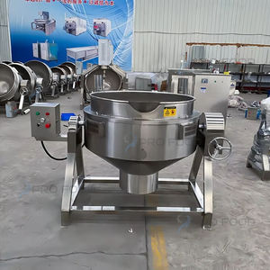 กาต้มน้ำไฟฟ้าทำจากสเตนเลส50L-1000L สูงสำหรับมืออาชีพใช้ในการแปรรูปเครื่องปรุง304ให้ความร้อนด้วยไอน้ำ - Product Image 3