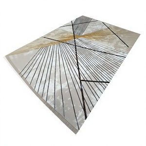 Tapis Adiva turc en polyester shaggy, tissé jacquard, fabriqué à la machine, à poils longs, rembourré, réversible, lavable, antidérapant, antimicrobien - Product Image 1
