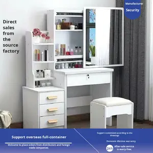 2023 coiffeuse simple moderne pour petits appartements LED caractéristique armoire de rangement multifonctionnelle pour chambre à coucher - Product Image 4