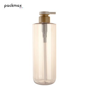 500ml 750ml Transparent PET Round Bottom <b>Shampoo</b> <b>Bottle</b> for Salon - Large Capacity Lotion Container Wholesale - Product Image 1