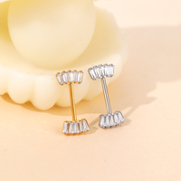 Anneaux de mamelon en titane Lingchee 14G pour bijoux de Piercing haltères à mamelon fileté interne 14mm pour femmes hommes