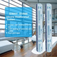 SV-888 Bon mastic silicone résistant aux intempéries en caoutchouc colle d'étanchéité pour mur rideau en verre et en métal toit d'étanchéité