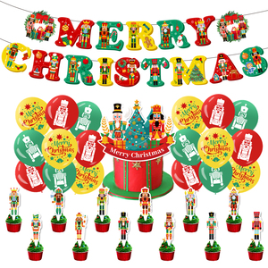 Décorations de fête sur le thème du Casse-Noisette pour Noël 2024, ballons Joyeux Anniversaire, gâteau, bannière de Noël, drapeau pour <span class=keywords><strong>la</strong></span> fête du Nouvel An - Product Image 6