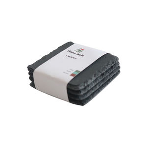 Posavasos cuadrado de piedra de Color dorado para regalo de la madre, pizarra de borde rugoso de 4x4 pulgadas - Product Image 5