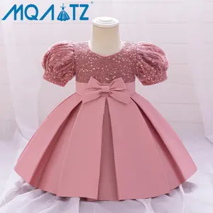 MQATZ Evening Gown Baby Girls' Princess Birthday Dress Baby Girl Frock Kids Party Dress