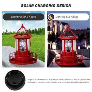 <span class=keywords><strong>Faro</strong></span> <span class=keywords><strong>Solare</strong></span> Rotante, Lanterna Decorativa per Patio, Giardino e Vialetti - Product Image 5