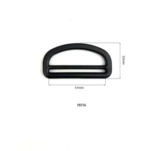 Anelli di plastica fibbie regolabili fibbia per cintura anello per cintura anelli rettangolari accessori per pacchetti anelli rotondi neri a metà D