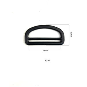 Preto ajustável cinto fivelas com plástico forte Loops retângulo anéis pacote acessórios metade D anéis - Product Image 1
