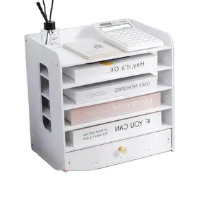 Office Storage Box Plastic Desktop Drawer Magazine File Fixture Storage Shelf Multifunctional Desktop Storage Box