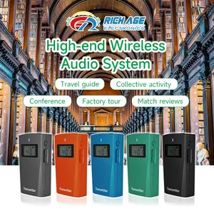 FM 60-108MHZ Long Range Voice Transmission Type-c Wireless Audio Transmitter Receiver System For Church Museum Visiting