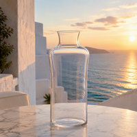 Carafe à vin en verre minimaliste moderne, carafe en cristal sans plomb avec embouchure évasée pour la maison, le bar, le restaurant, vente en gros