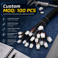 Kabel Harness Kustom Pabrik BeiXing 22AWG Isolasi PBT/PVC Konektor Molex/JST Berperingkat IP66 Untuk Penggunaan Sepeda Motor Inti Tembaga