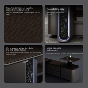 <span class=keywords><strong>Scrivania</strong></span> <span class=keywords><strong>da</strong></span> <span class=keywords><strong>Ufficio</strong></span> Moderna e Lussuosa - <span class=keywords><strong>Design</strong></span> a L in Legno Massello, <span class=keywords><strong>Scrivania</strong></span> Direzionale Mobile - Product Image 4