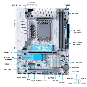 Placa base ERYING B760M D4 ARGB LGA1700 compatible con Intel <span class=keywords><strong>DDR4</strong></span> 12th/13th CPU 12400/12900/13600K/F para computadora de escritorio SATA - Product Image 3