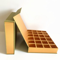 Grande boîte cadeau haut de gamme pour biscuits au chocolat avec date magnétique, finition mate, séparateur en carton doré, écologique, pour produits alimentaires