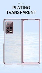 360 couverture complète galvanoplastie Transparent dur PC cristal pliable couverture arrière étui de protection pour téléphone portable pour <span class=keywords><strong>Huawei</strong></span> <span class=keywords><strong>Mate</strong></span> <span class=keywords><strong>X2</strong></span> - Product Image 4