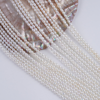Perles d'eau douce naturelles blanches en forme de riz, de 2,5 à 3 mm, en vrac, pour la fabrication de bijoux