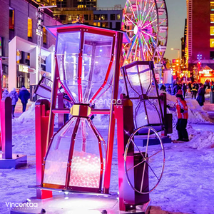 Vincentaa นาฬิกาทรายกลางแจ้งพลาซ่ากลางแจ้งรูปปั้นแบบโต้ตอบการติดตั้งศิลปะเคลื่อนไหวเหนือกาลเวลา - Product Image 5