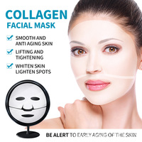 Masque Hydrogel Translucide Complet pour le Visage, Masque en Deux Parties, Dissoluble, Absorbable, Nouveau Masque Coréen Chaud au Collagène, Raffermissant, Masque Glacé pour Tous les Types de Peau