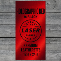 Feuilles de similicuir holographique rouge 12x24 pouces, à graver en noir, pour accessoires Y2K, équipement de jeu et décorations de fêtes