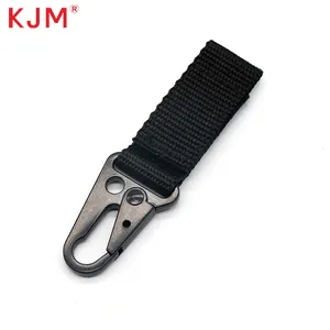 KJM Factory China Outdoor Accessories Nylon Key Ring Holder Belt Keepers Utility Hanger Carabiner Tactical Gear Clip