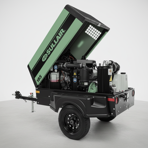 <span class=keywords><strong>Compresseur</strong></span> d'air rotatif <span class=keywords><strong>portable</strong></span> Sullair 185 Cfm à moteur diesel pour la construction et l'exploitation minière Compresor Sullair - Product Image 1