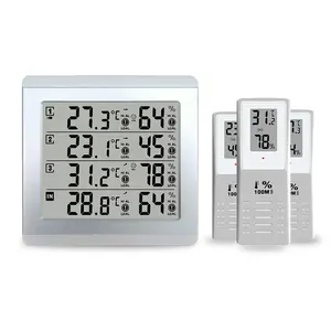 عرض حراري LCD خارجي عرض درجة الحرارة والرطوبة اللاسلكية الداخلية 1 سنة