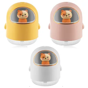 USB LED Difusor דה מיוחד קריקטורה צורת חלל חתול קולי אדים חם Led לילה מנורת 320ml מיני יפה מתנה לילדים