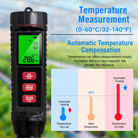 Testeur de qualité de l'eau portable 7-en-1 à alimentation directe pour stylo, mesure TDS, EC, pH, ORP, salinité, avec écran rétroéclairé, précision 2.