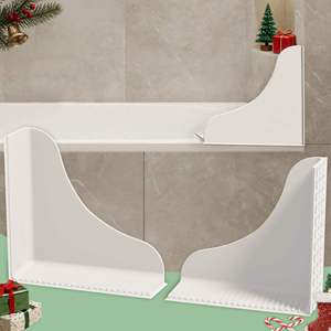 2-Pack Silicone Shower Splash <b>Guard</b> with Strong Suction Cups Reusable Bath Tub <b>Corner</b> Water Blocker for Secure Seal&Easy Removal - Product Image 3