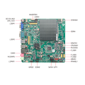Placa base Mini <span class=keywords><strong>ITX</strong></span> integrado Celeron N4020 procesador de un solo canal 2400MHz <span class=keywords><strong>DDR4</strong></span> SATA3.0 10 * USB 2 * COM 12V placa base DE PC - Product Image 1