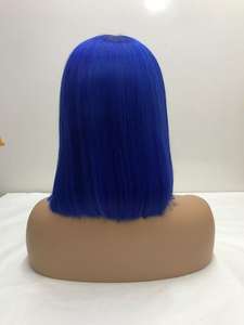 Kbeth วิกผมสีมนุษย์สำหรับผู้หญิงผิวดำ,วิกผมหน้าผาก10นิ้วทรงบ๊อบสั้นผมตรงสีสันสดใส<span class=keywords><strong>2021</strong></span> 100% - Product Image 3