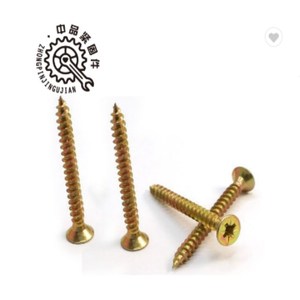 Din 7962 phẳng đầu kẽm mạ thép không gỉ ván vít cho đồ nội thất màu vàng số liệu và inch Hệ thống đo lường - Product Image 2