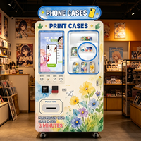 Machine à personnaliser les coques de téléphone, machine à imprimer les coques de téléphone, machine distributrice de coques de téléphone, fonctionnement prolongé pour les magasins de thé au lait, les magasins de desserts