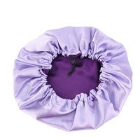 Bonnet de douche en satin soyeux double couche réversible et ajustable, extra large, personnalisé, pour dormir