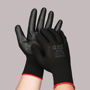 Guantes de Trabajo de Nitrilo Qiong Liang, 13 Puntadas, Resistentes al Aceite y Antideslizantes, Guantes de Seguridad para la Construcción, Talla 4 (L) - Product Image 1