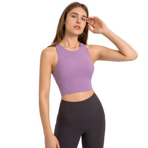 Mujeres Sport Essentials Running Sport Chándal Top Cuello alto Tank Top Crop Built in Bra Tank Tops para damas - Product Image 6