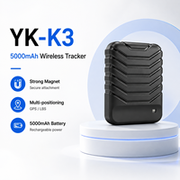 YK-K3 5000mAh 2G GSM Rastreador GPS Inalámbrico con Imán Potente, Localizador GPS LBS WiFi en Tiempo Real para Vehículos y Activos, Impermeable, Bajo Consumo de Batería