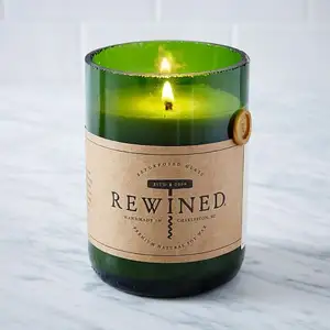 Rescued Wine Recycled Wine Bottle Soy Wax Candle