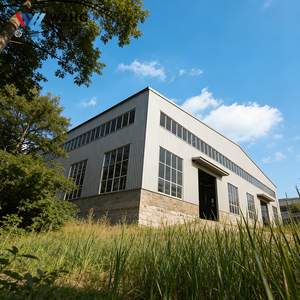 Bâtiment métallique préfabriqué en acier haute résistance et haute qualité pour garage industriel, entrepôt, hangar, atelier, testé SGS, garantie 50 ans - Product Image 1