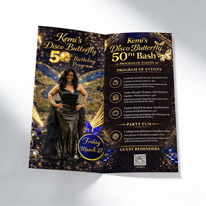 Impresión <span class=keywords><strong>de</strong></span> Folletos y Volantes para Menús <span class=keywords><strong>de</strong></span> Eventos <span class=keywords><strong>de</strong></span> <span class=keywords><strong>Cumpleaños</strong></span>, Tamaño Personalizado, EE. UU. - Product Image 1