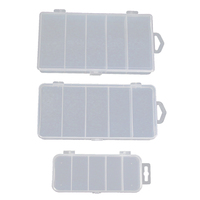 Boîte de rangement personnalisable 6 compartiments pour appâts, leurres et hameçons, accessoires de pêche, mallette de rangement en plastique