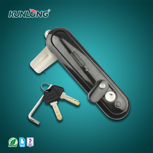 Serrure de panneau robuste en alliage de zinc à 3 points avec option à point unique, finition peinte en noir pour une forte protection antivol pour boîtier électrique - Product Image 6