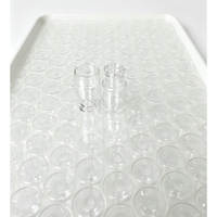 Bouchon en caoutchouc avec capuchon en aluminium 16*27mm, petits flacons en verre transparents, contenants médicaux à compartiments, vente en gros